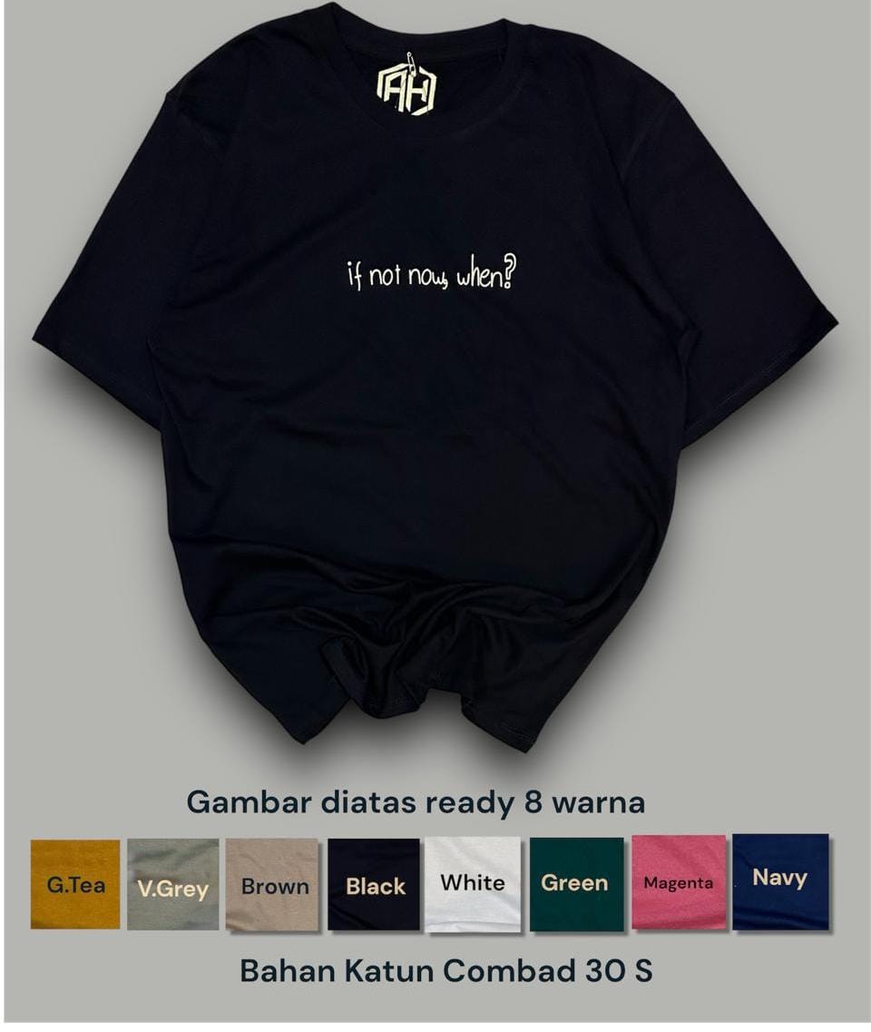 Kaos Katun Combed 30s Navy - Desain Minimalis